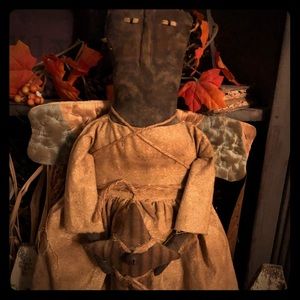 Folk art Primitive Angel Tree Topper